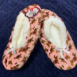 New Reindeer slipper Pink socks